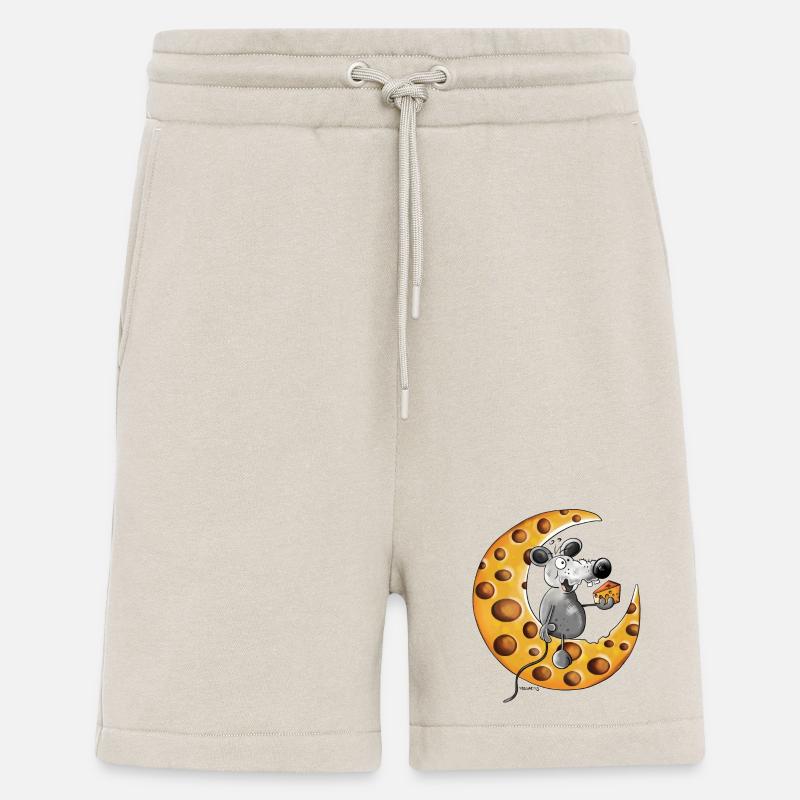 La souris Amour fromage - Short bio décontracté fabriqué en UE - WARM CLAY