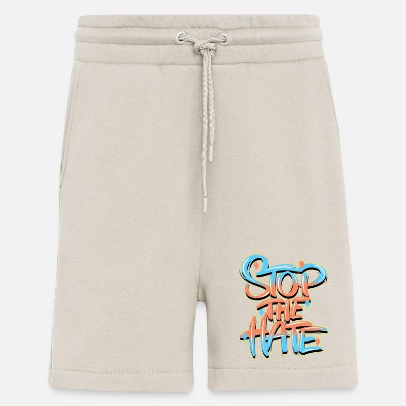 Stop Hate Graffiti - Shorts - made by SPREAD - WARM CLAY