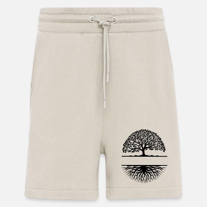 Baum mit Wurzeln Banner - Shorts - made by SPREAD - WARM CLAY