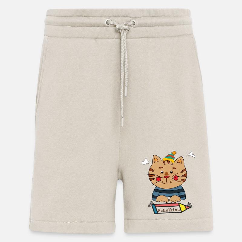 Chat écolier - Short bio décontracté fabriqué en UE - WARM CLAY