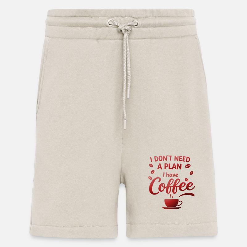 Kein Plan Ohne Kaffee - Shorts - made by SPREAD - WARM CLAY