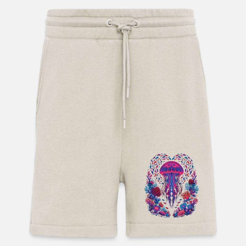 Retro Quallen-Ästhetischer Ozean - Shorts - made by SPREAD - WARM CLAY