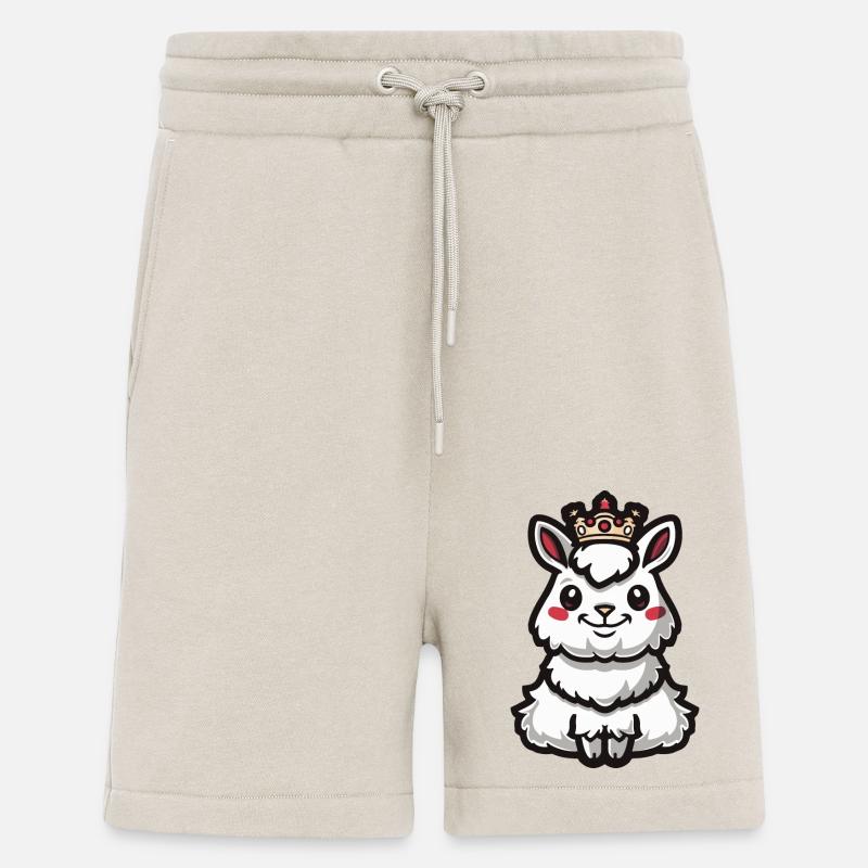 Alpaca Llama Comic Crown - Shorts - made by SPREAD - WARM CLAY