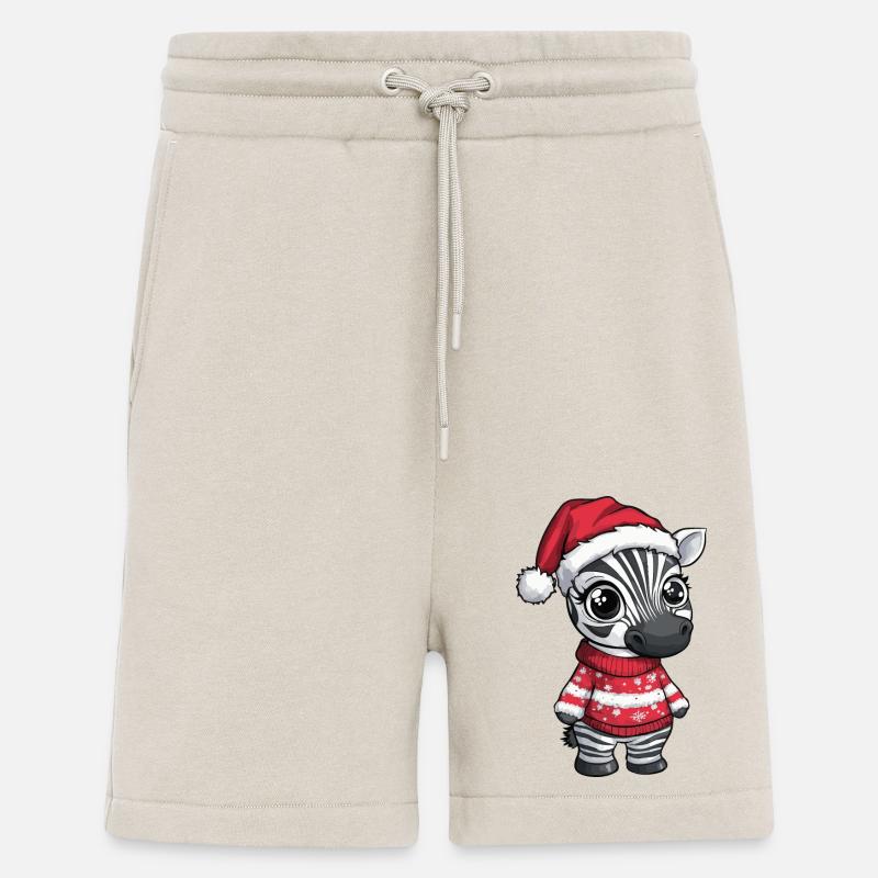 Zebra Christmas Comic - Shorts - made by SPREAD - WARM CLAY