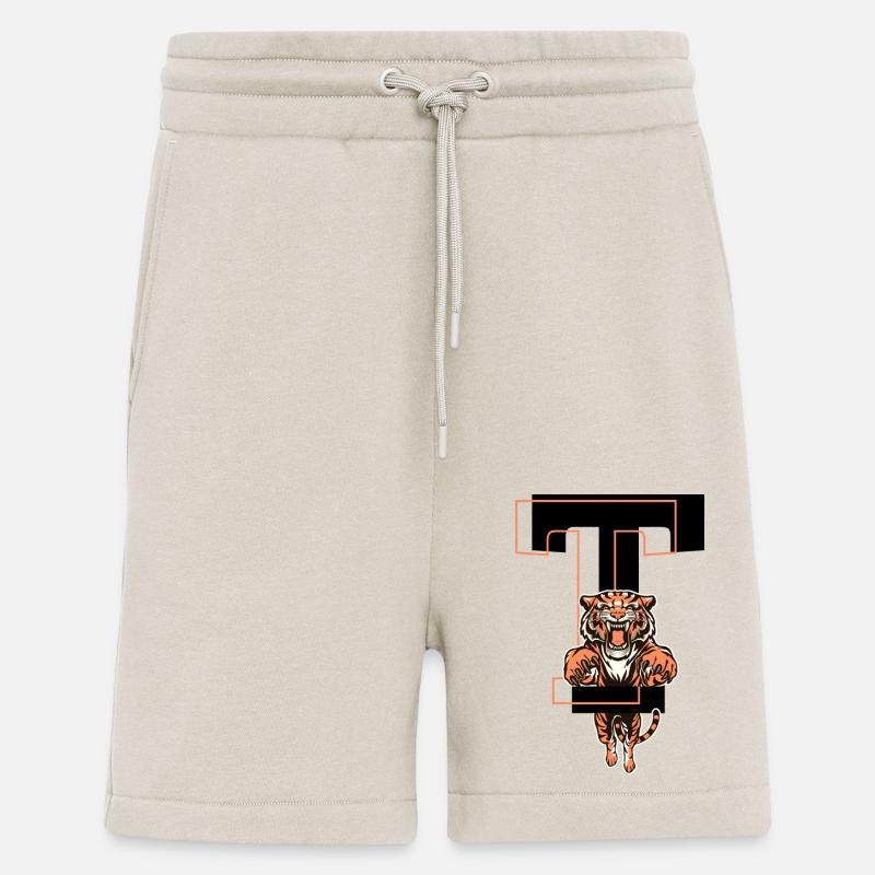 Tiger Letter T - Gift Idea - Shorts - made by SPREAD - WARM CLAY