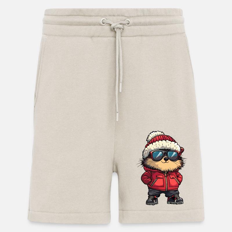 Hedgehog Cool Comic - Shorts - made by SPREAD - WARM CLAY