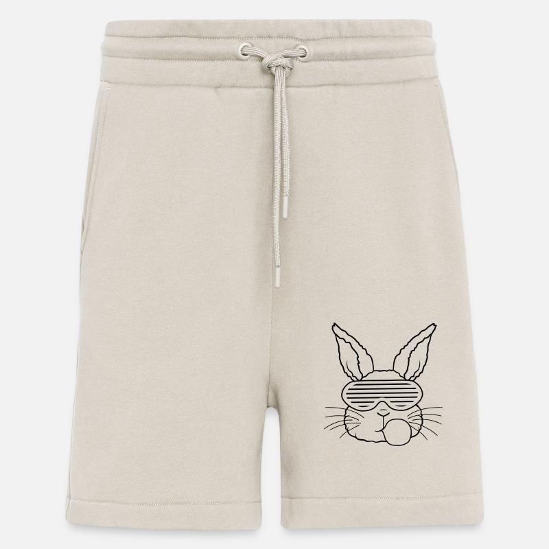 Lapin chewing-gum bubble cool - Short bio décontracté fabriqué en UE - WARM CLAY