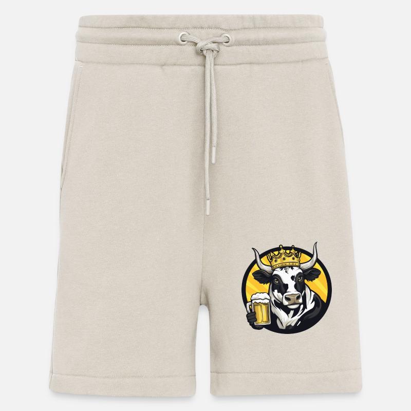 Cow Beer Comic - Shorts - made by SPREAD - WARM CLAY