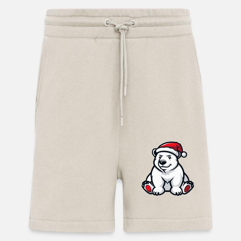 Noël de l’ours polaire - Short bio décontracté fabriqué en UE - WARM CLAY