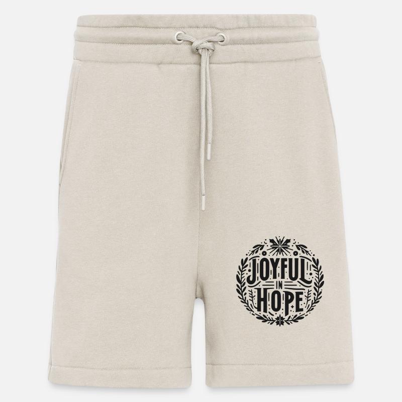 Joyeux dans l’espérance - Short bio décontracté fabriqué en UE - WARM CLAY