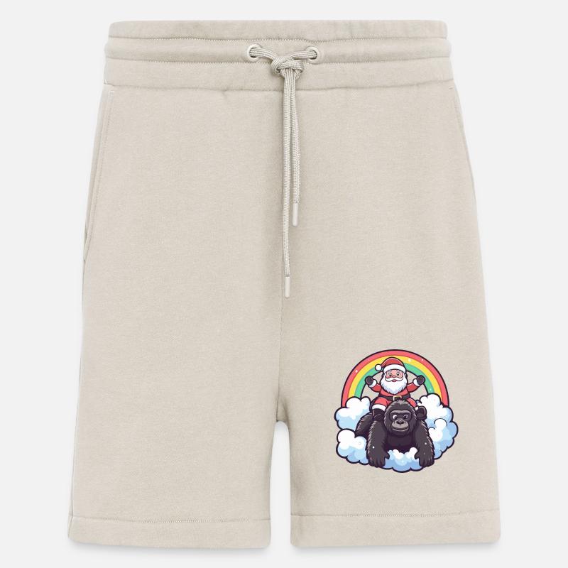 Gorilla Weihnachtsmann Regenbogen - Shorts - made by SPREAD - WARM CLAY