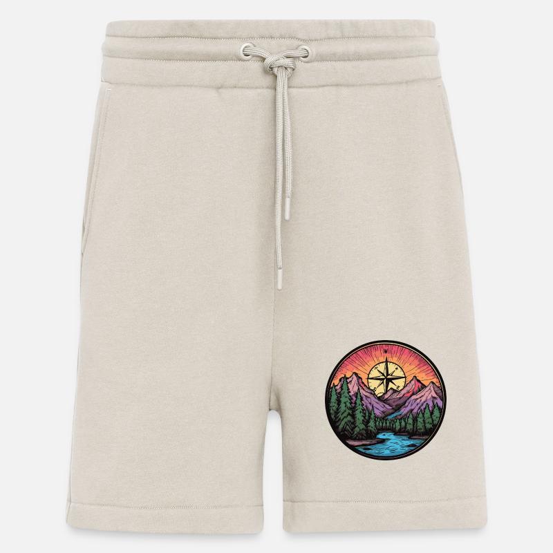 Berge Kompass Landschaft - Shorts - made by SPREAD - WARM CLAY