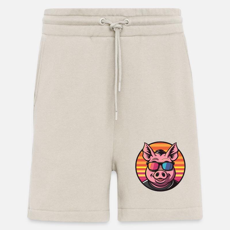 Schwein Comic Cool Sommer - Shorts - made by SPREAD - WARM CLAY