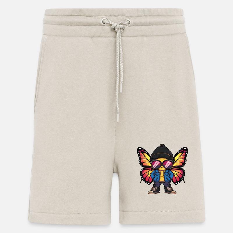 Papillon Bande dessinée cool - Short bio décontracté fabriqué en UE - WARM CLAY