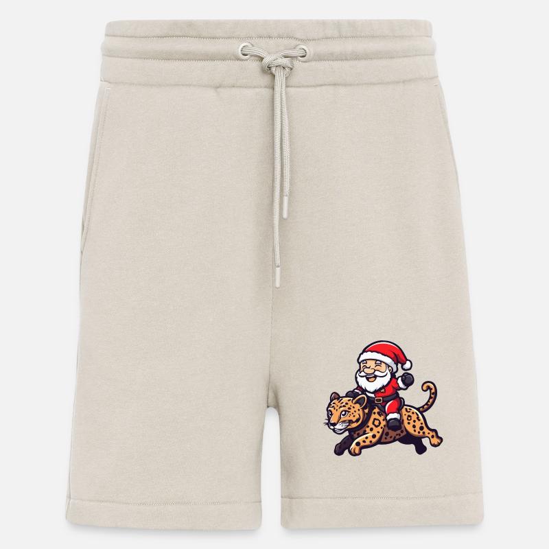 Père Noël léopard - Short bio décontracté fabriqué en UE - WARM CLAY