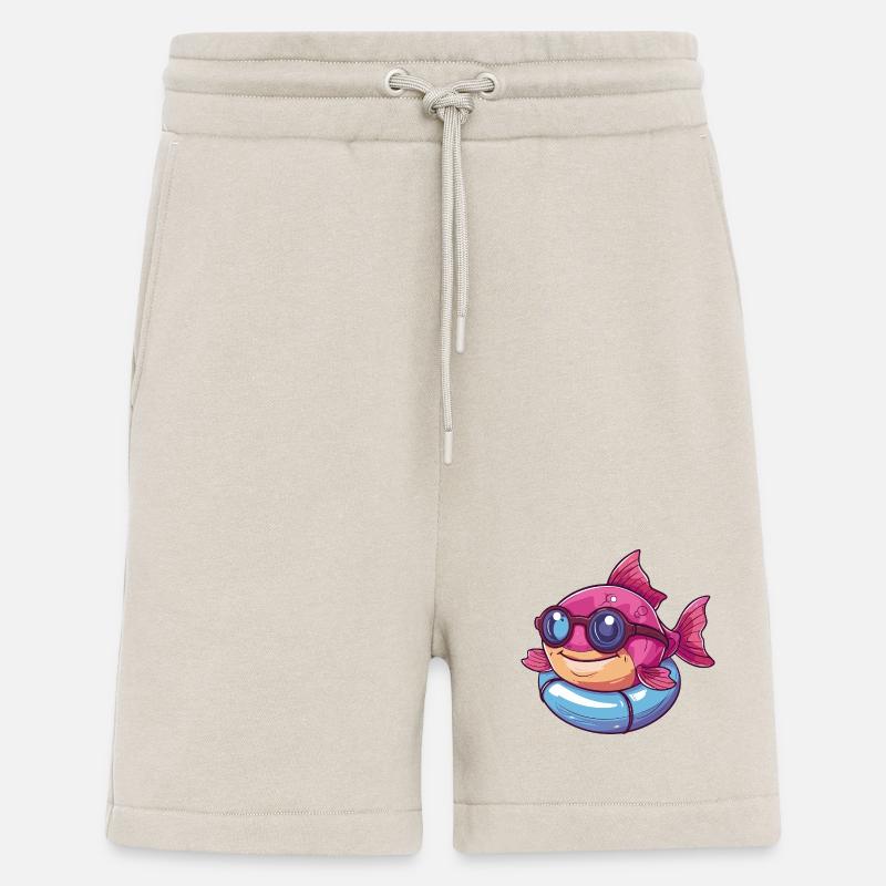 Piranha Fish Comic Cool - Shorts - made by SPREAD - WARM CLAY
