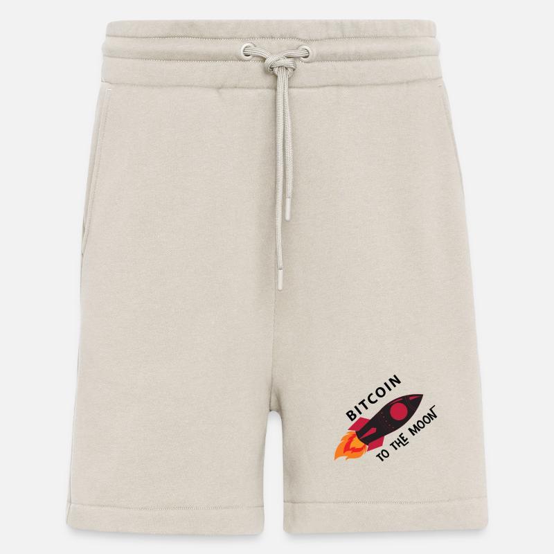 Bitcoin Rakete Mond - Shorts - made by SPREAD - WARM CLAY