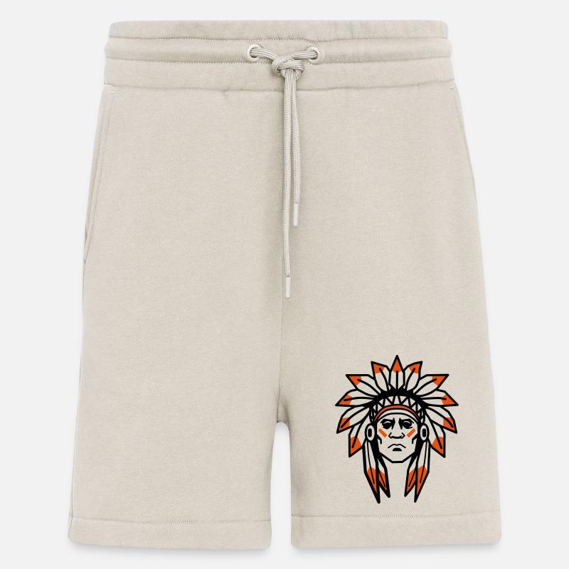 Native Americans Apache Native Chief - Shorts - made by SPREAD - WARM CLAY