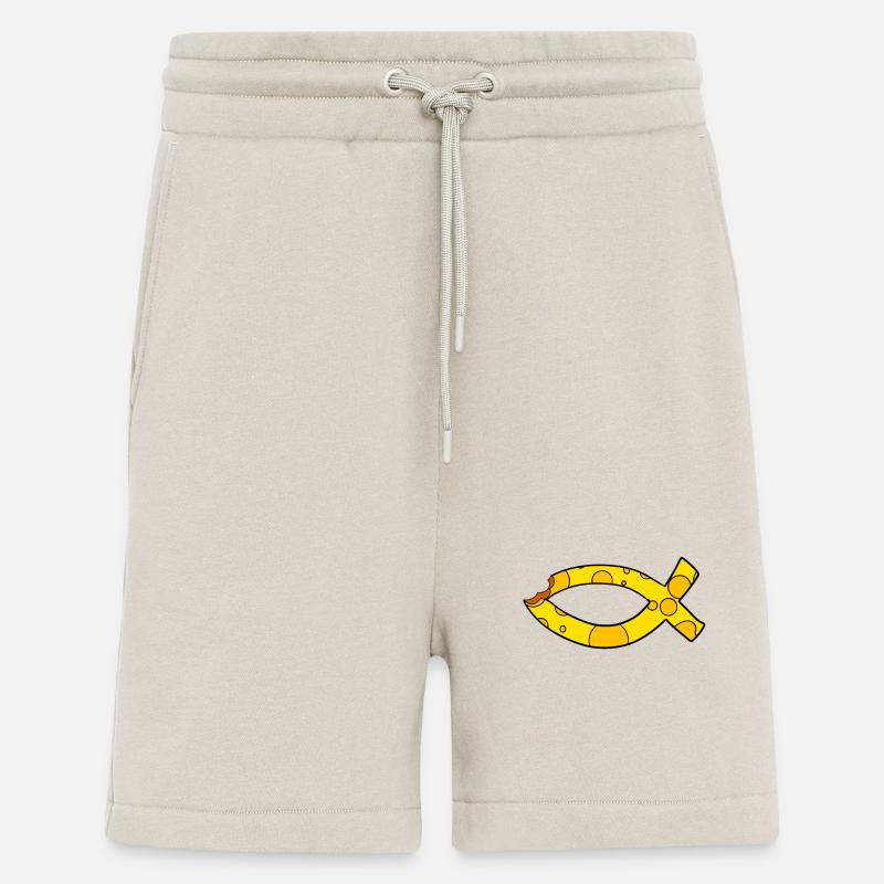 Fish Symbol Cheese - Shorts - made by SPREAD - WARM CLAY