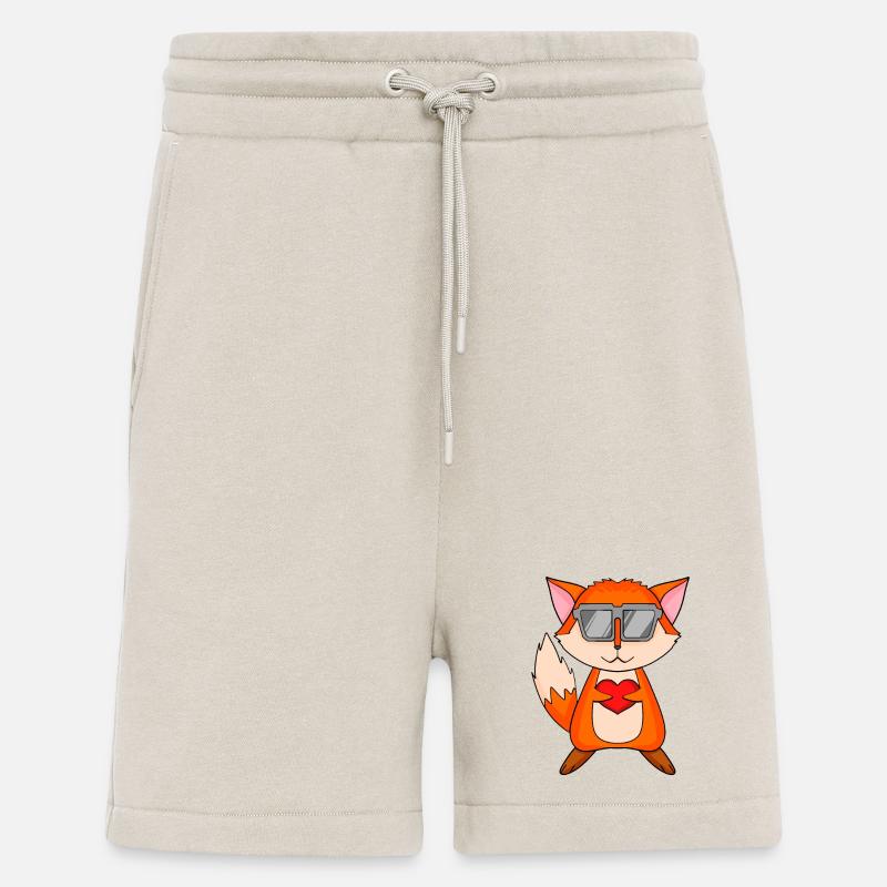 Fox with sunglasses and heart - Shorts - made by SPREAD - WARM CLAY
