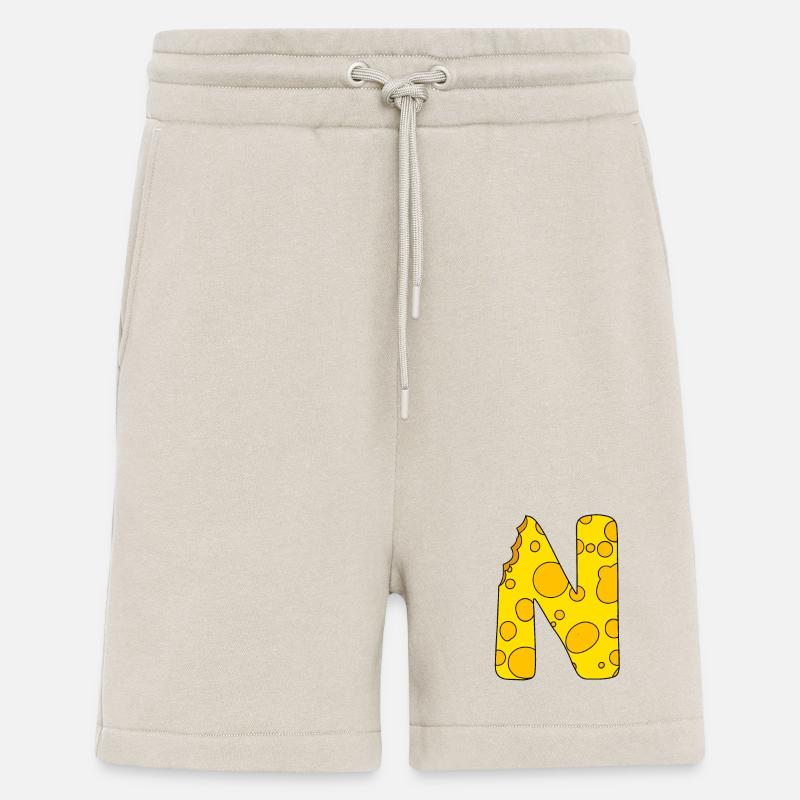 Lettre N - Short bio décontracté fabriqué en UE - WARM CLAY