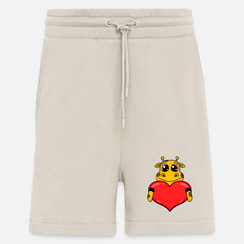 Giraffe mit Herz - Liebe Romantisch - Shorts - made by SPREAD - WARM CLAY