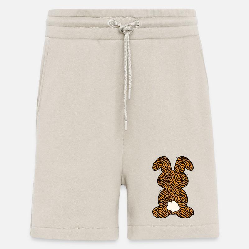 Tiger Pattern Rabbit Easter - Shorts - made by SPREAD - WARM CLAY
