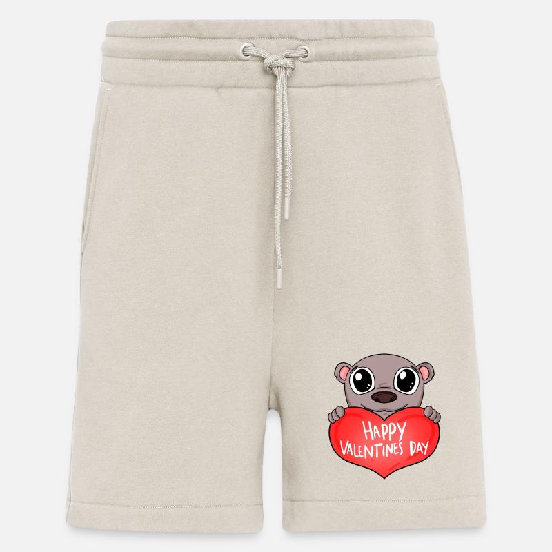 Valentine's Day Heart Bear - Shorts - made by SPREAD - WARM CLAY