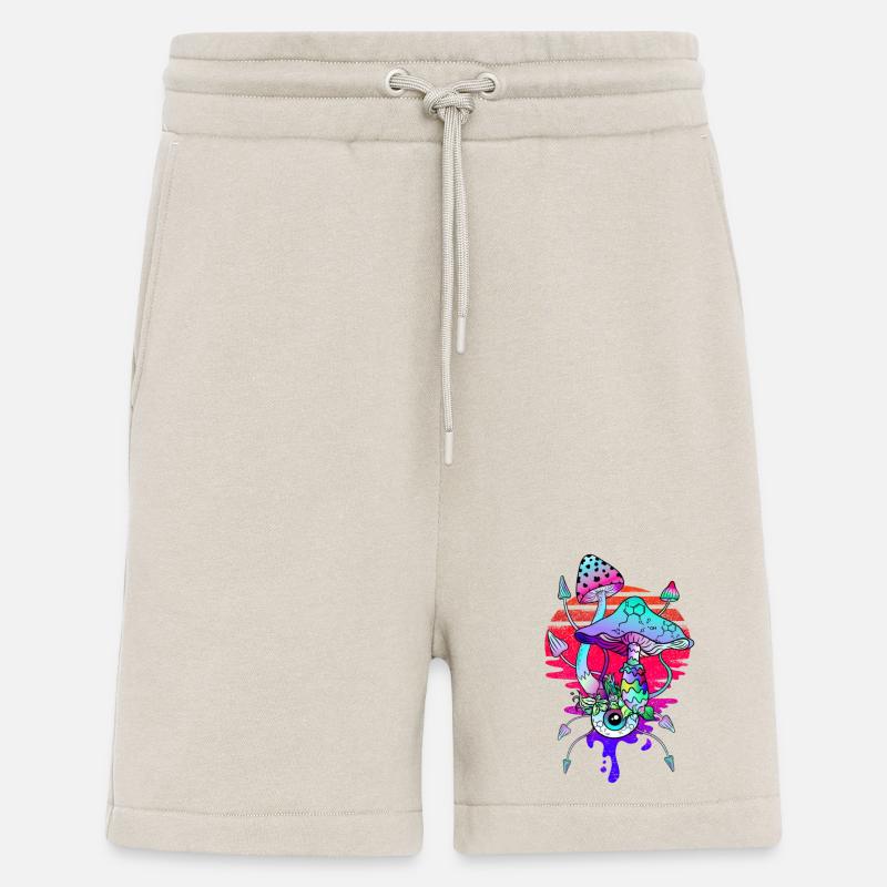 Psychedelic Magic Mushrooms Vaporwave - Shorts - made by SPREAD - WARM CLAY