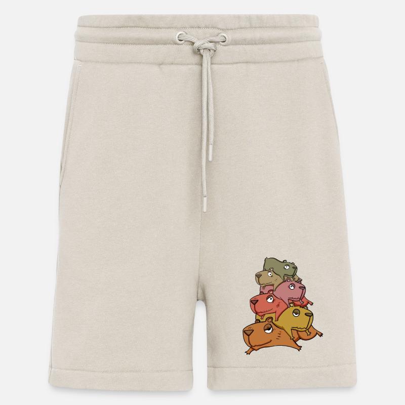 Capybara pile capybara - Shorts - made by SPREAD - WARM CLAY
