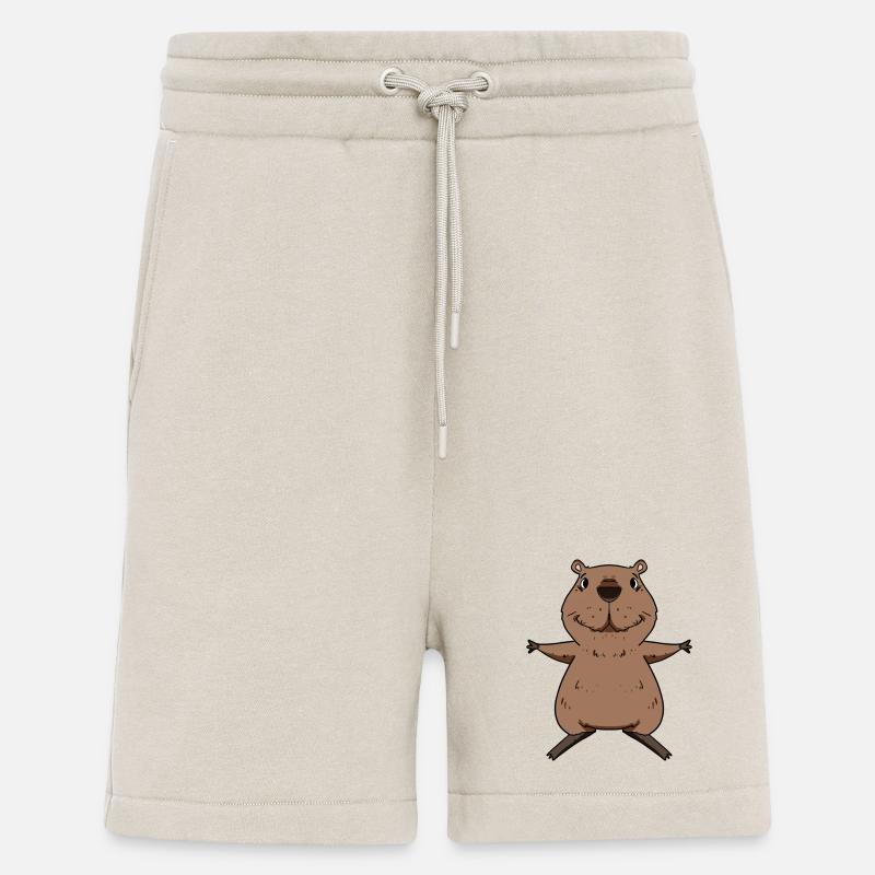 Capybara capybara motif - Shorts - made by SPREAD - WARM CLAY