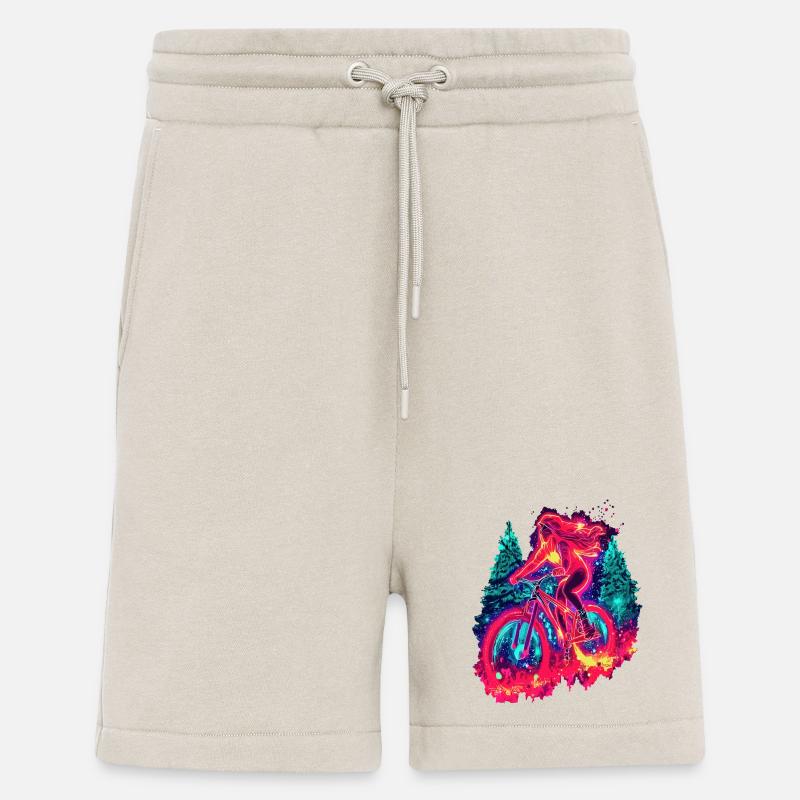Synthwave Mountainbike Mädchen Waldfahrt - Shorts - made by SPREAD - WARM CLAY