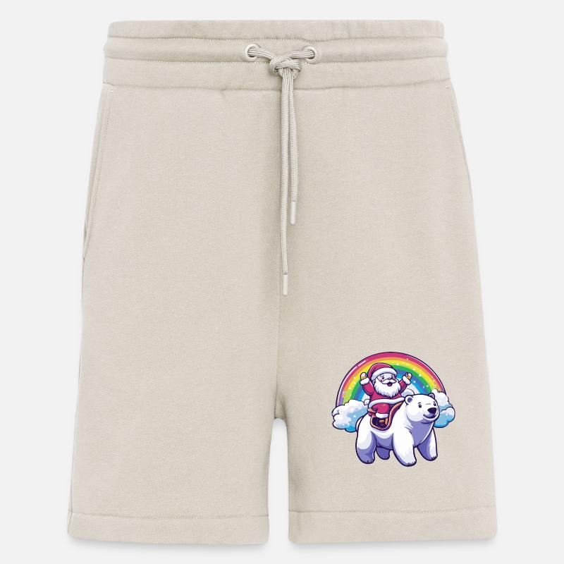Eisbär Weihnachtsmann Regenbogen - Shorts - made by SPREAD - WARM CLAY