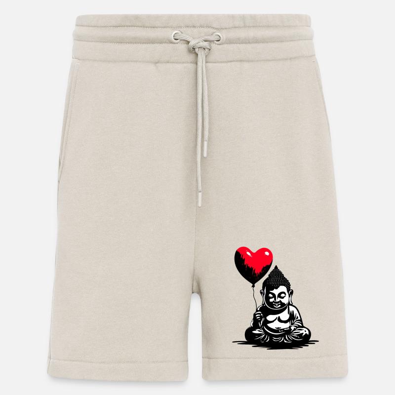 Buddha mit Herz Luftballon - Heartful Creatures - Shorts - made by SPREAD - WARM CLAY