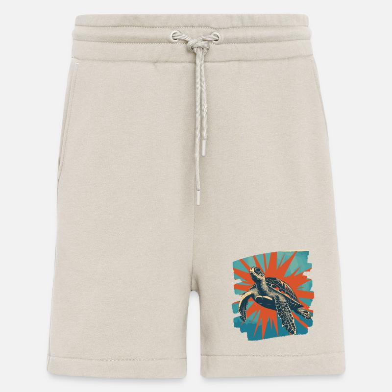 Meeresschildkröte Retro - Shorts - made by SPREAD - WARM CLAY