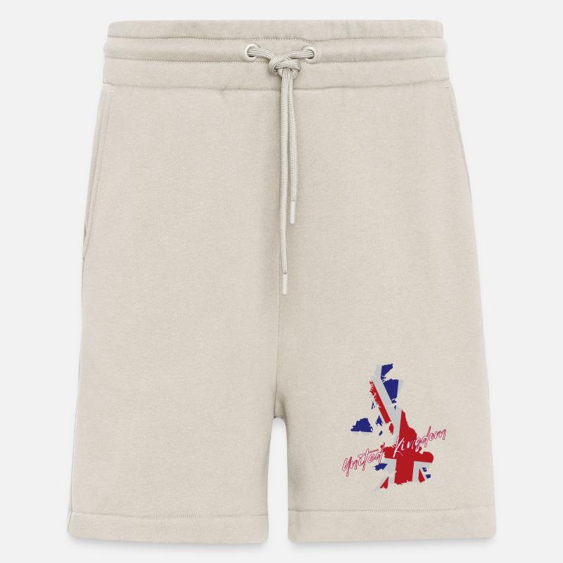 Fierté britannique, drapeau du Royaume-Uni - Short bio décontracté fabriqué en UE - WARM CLAY