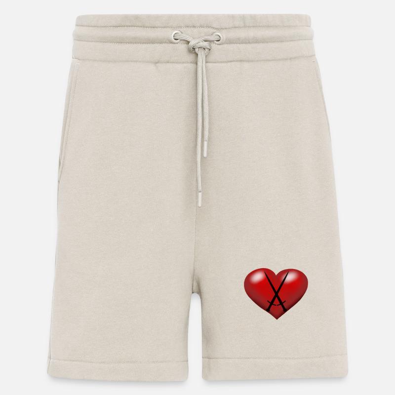 Coeur Coeurs Épées Épée Épéiste - Short bio décontracté fabriqué en UE - WARM CLAY