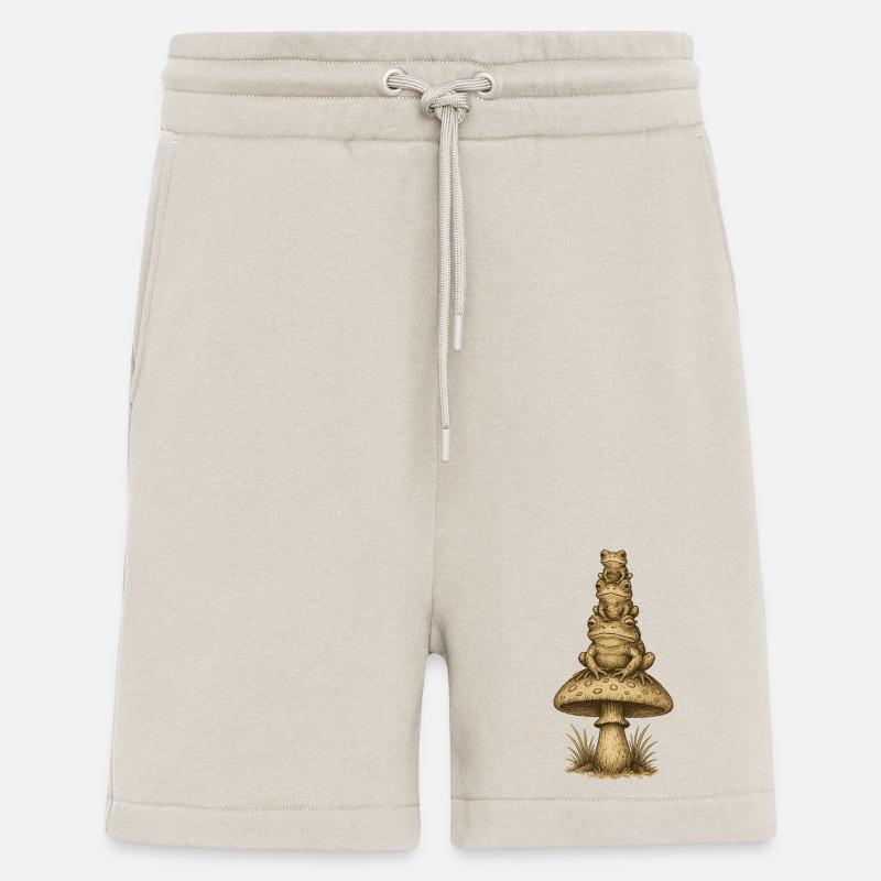 Frog Totem on Mushroom Stack - Shorts - made by SPREAD - WARM CLAY