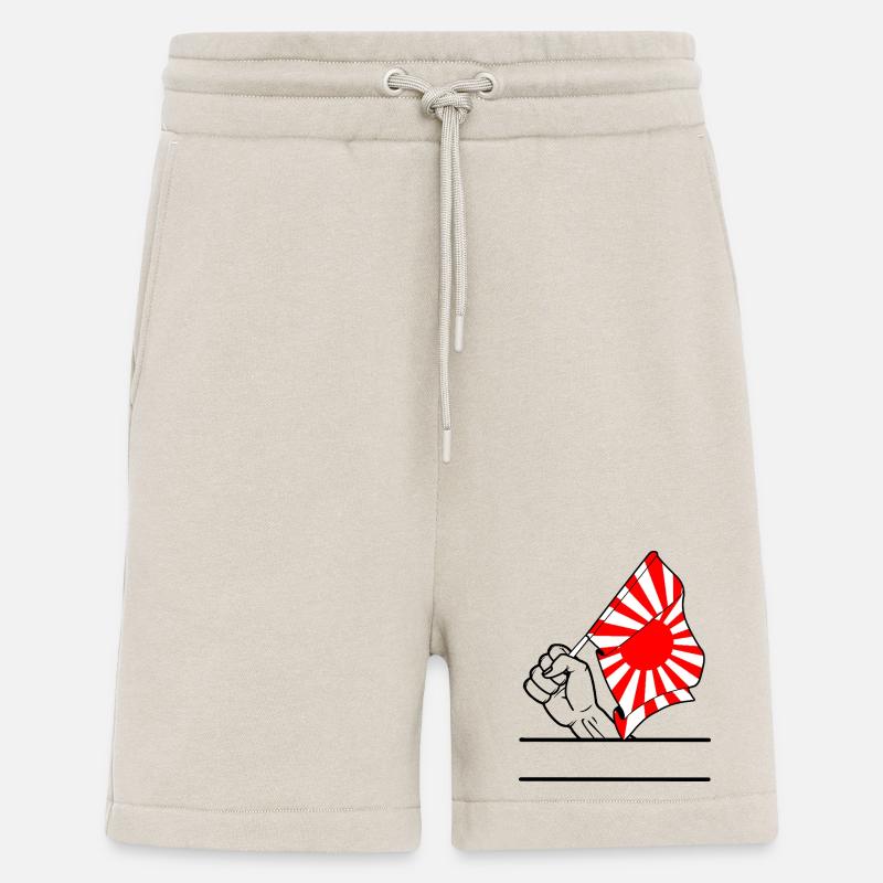 Faust mit aufgehender Sonne Flagge 2 - Shorts - made by SPREAD - WARM CLAY