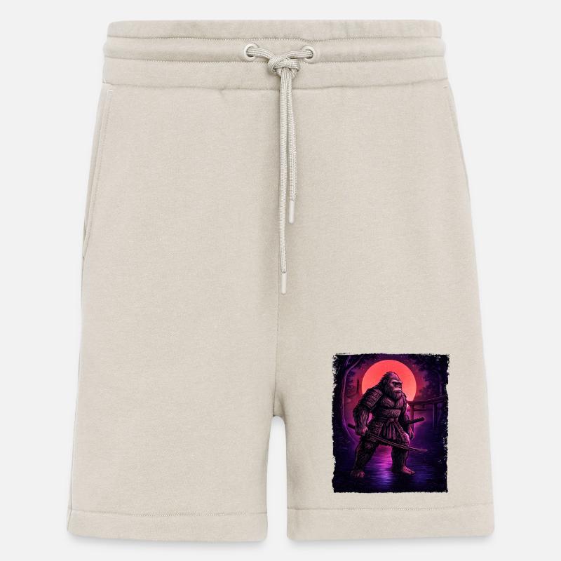 Samouraï Bigfoot Cryptide Sasquatch Yeti Hunter - Short bio décontracté fabriqué en UE - WARM CLAY