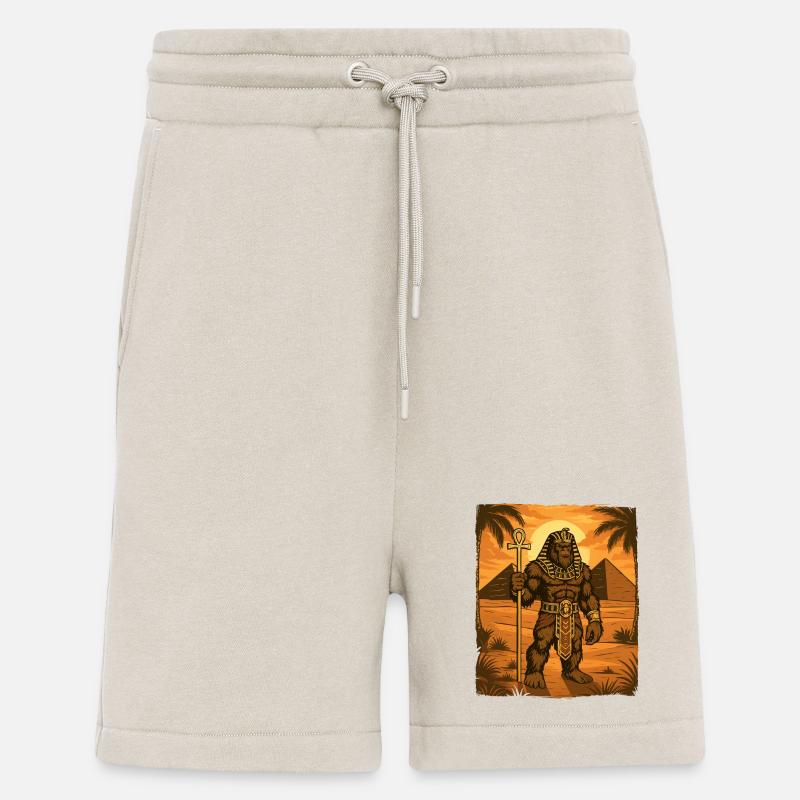 Pharaoh Bigfoot Cryptid Egyptian Sasquatch Yeti - Shorts - made by SPREAD - WARM CLAY