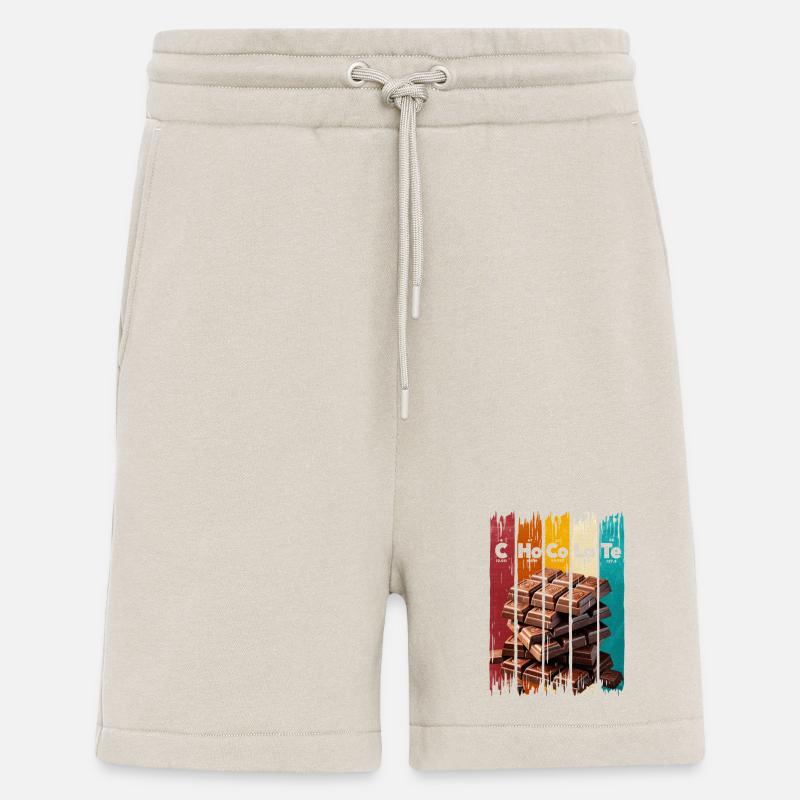 Schokoladentafeln mit buntem Hintergrund - Shorts - made by SPREAD - WARM CLAY