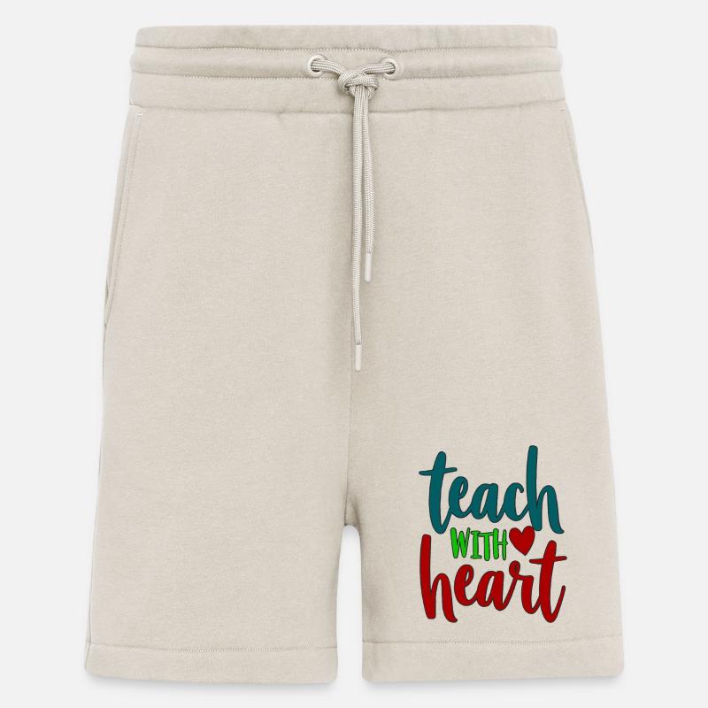 Enseigner avec le cœur Enseignant Dire - Short bio décontracté fabriqué en UE - WARM CLAY
