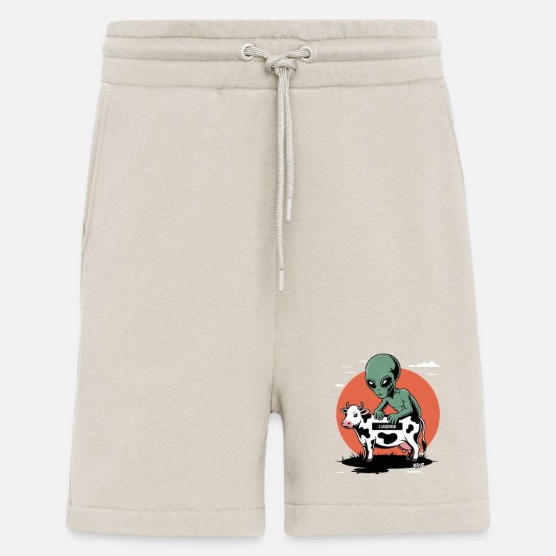 Außerirdischer mit Kuh  - Shorts - made by SPREAD - WARM CLAY