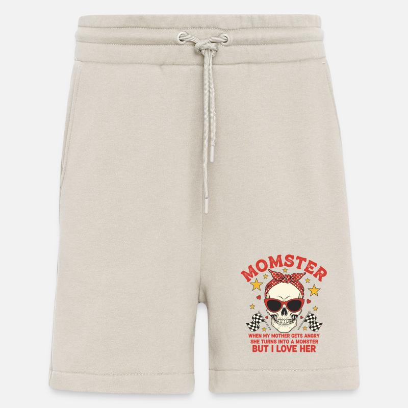 Monstermutter mit retro Skulls Design - Shorts - made by SPREAD - WARM CLAY