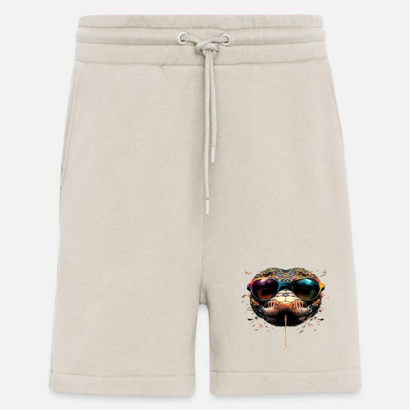 Schlange Python Kobra Klapperschlange Schlangen - Shorts - made by SPREAD - WARM CLAY