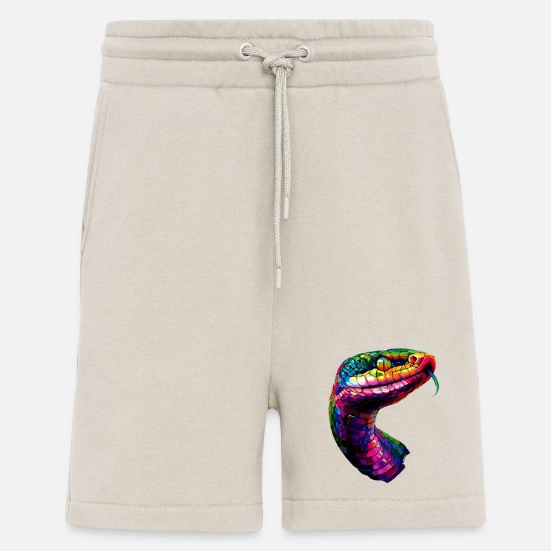 Schlange Python Kobra Klapperschlange Schlangen - Shorts - made by SPREAD - WARM CLAY