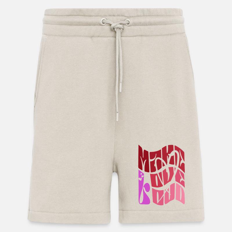 Make Love Loud - Retro 70er - Shorts - made by SPREAD - WARM CLAY