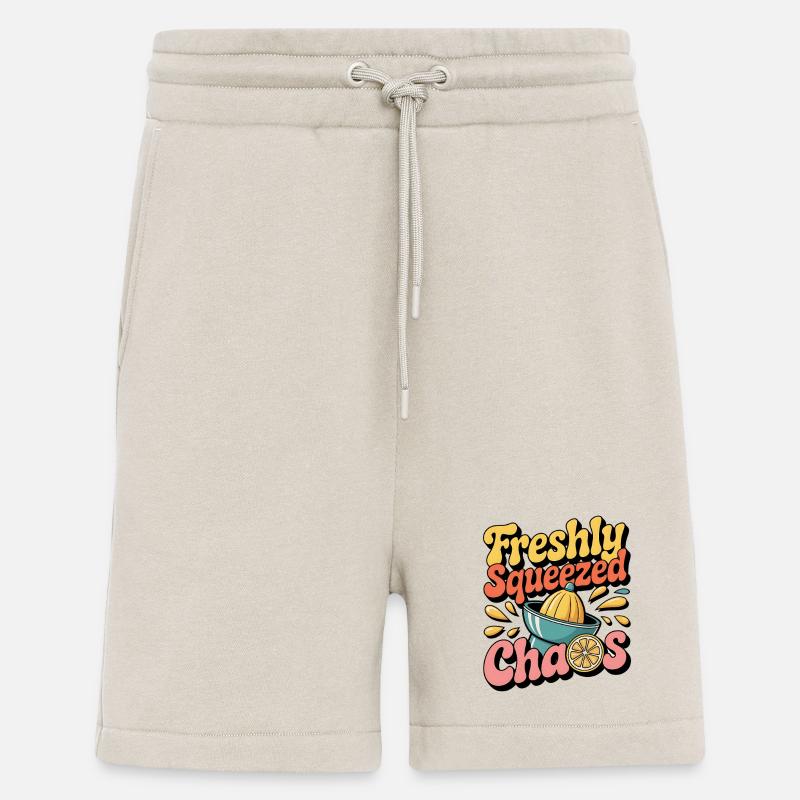 Y2K Pop Humor – Zitrone - Shorts - made by SPREAD - WARM CLAY