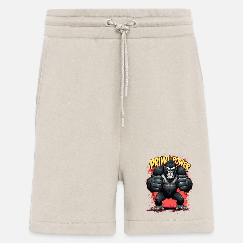 Primal Power Gorila Druck - Shorts - made by SPREAD - WARM CLAY